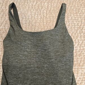 Lulu Camo Green Heathered Workout Tank Size 6 With Internal Bra Hook